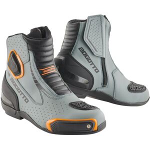 Bogotto Cartagena perforierte Motorrad Stiefel 48 Schwarz Grau Orange