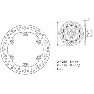 Brembo S.p.A. Serie Oro Runde feste Bremsscheibe