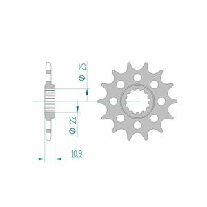 AFAM Standard-Stahlkettenrad 21603 - 520 80 mm