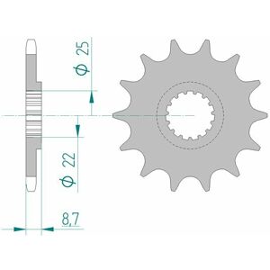 AFAM Standard-Stahlkettenrad 73301 - 520