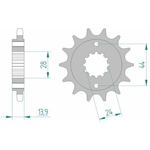 AFAM Standard-Stahlkettenrad 20606 - 525