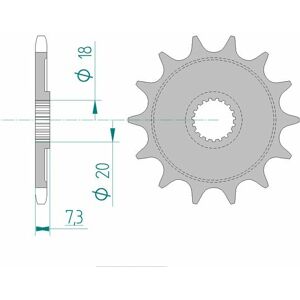 AFAM Standard-Stahlkettenrad 20206 - 520