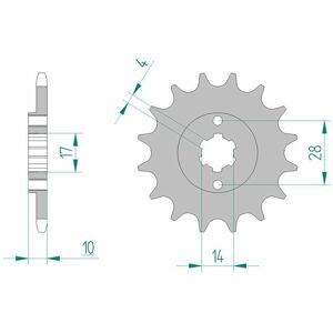 AFAM Standard Stahlkettenrad 49100 - 420