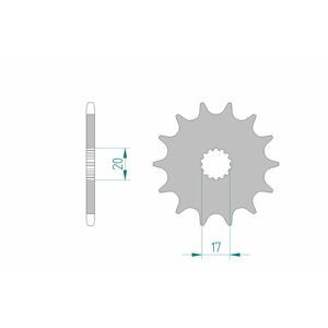 AFAM Standard-Stahlkettenrad 21203 - 520