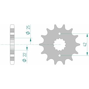 AFAM Standard-Stahlkettenrad 24500 - 530