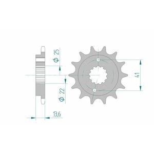 AFAM Standard-Stahlkettenrad 20517 - 520