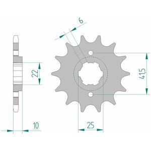 AFAM Standard-Stahlkettenrad 20508 - 520