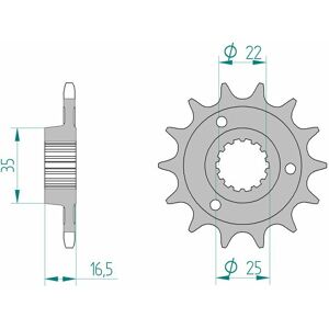 AFAM Standard-Stahlkettenrad 52613 - 525