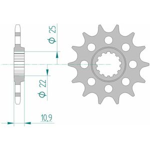 AFAM Standard-Stahlkettenrad 21603 - 520