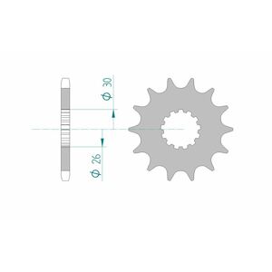 AFAM Standard-Stahlkettenrad 88600 - 525