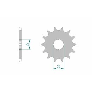 AFAM Standard-Stahlkettenrad 61201 - 520