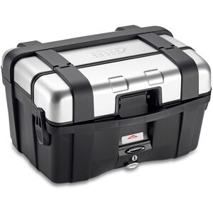 GIVI Trekker 46 Koffer-Satz Monokey mit Alu Cover  Schwarz Silber