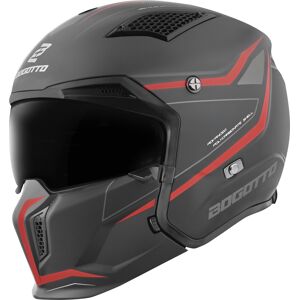 Bogotto Radic WN-ST 22.06 Helm XS Schwarz Rot