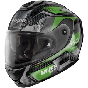 Nolan X-903 Ultra Carbon Highspeed N-Com Helm M Schwarz Grau Grün