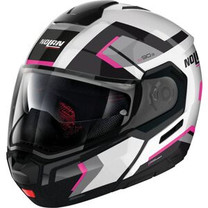 Nolan N90-3 06 Lighthouse N-Com Klapphelm 2XS Schwarz Grau Pink