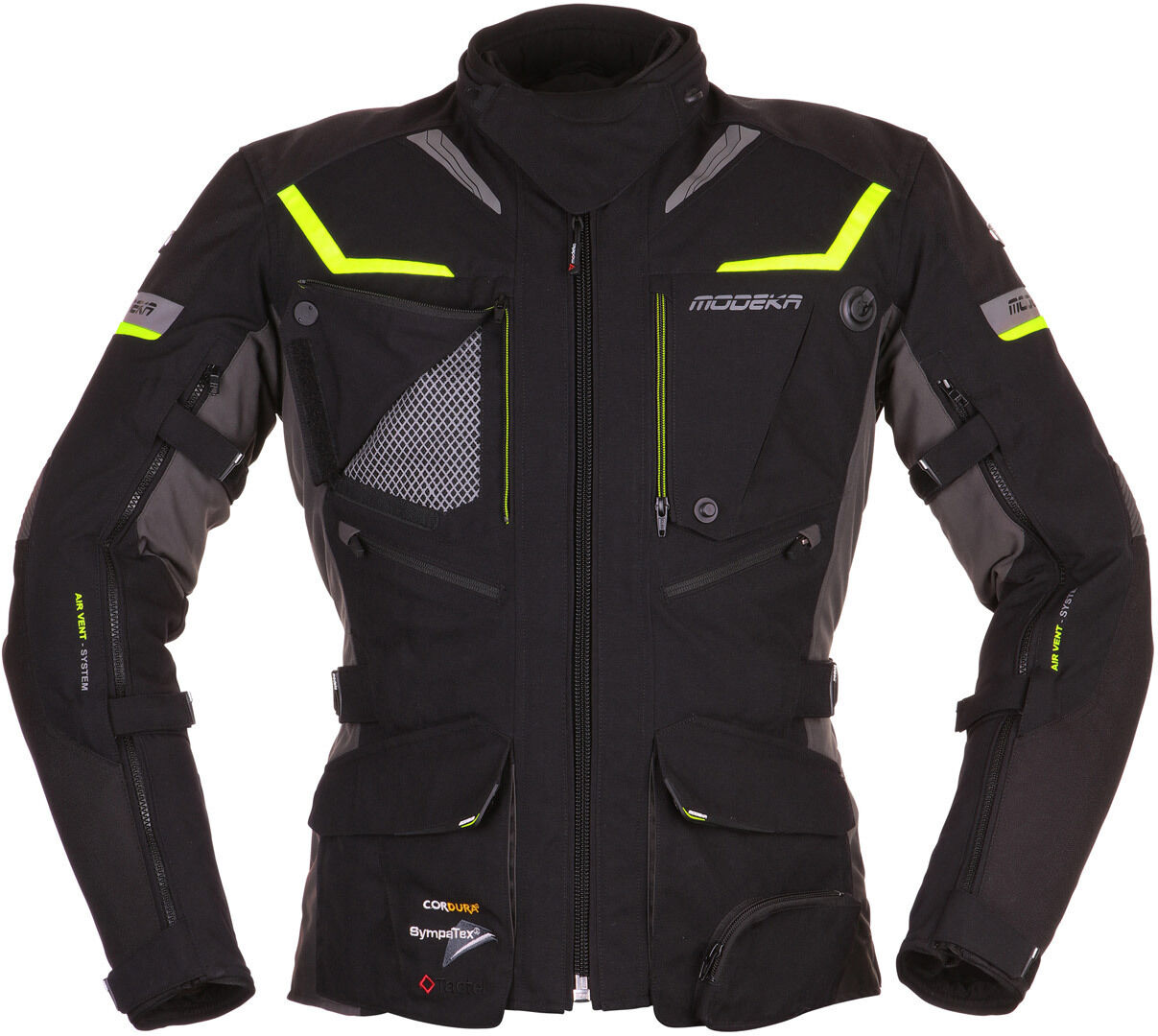 Modeka Panamericana Motorrad Textiljacke 3XL Schwarz Gelb