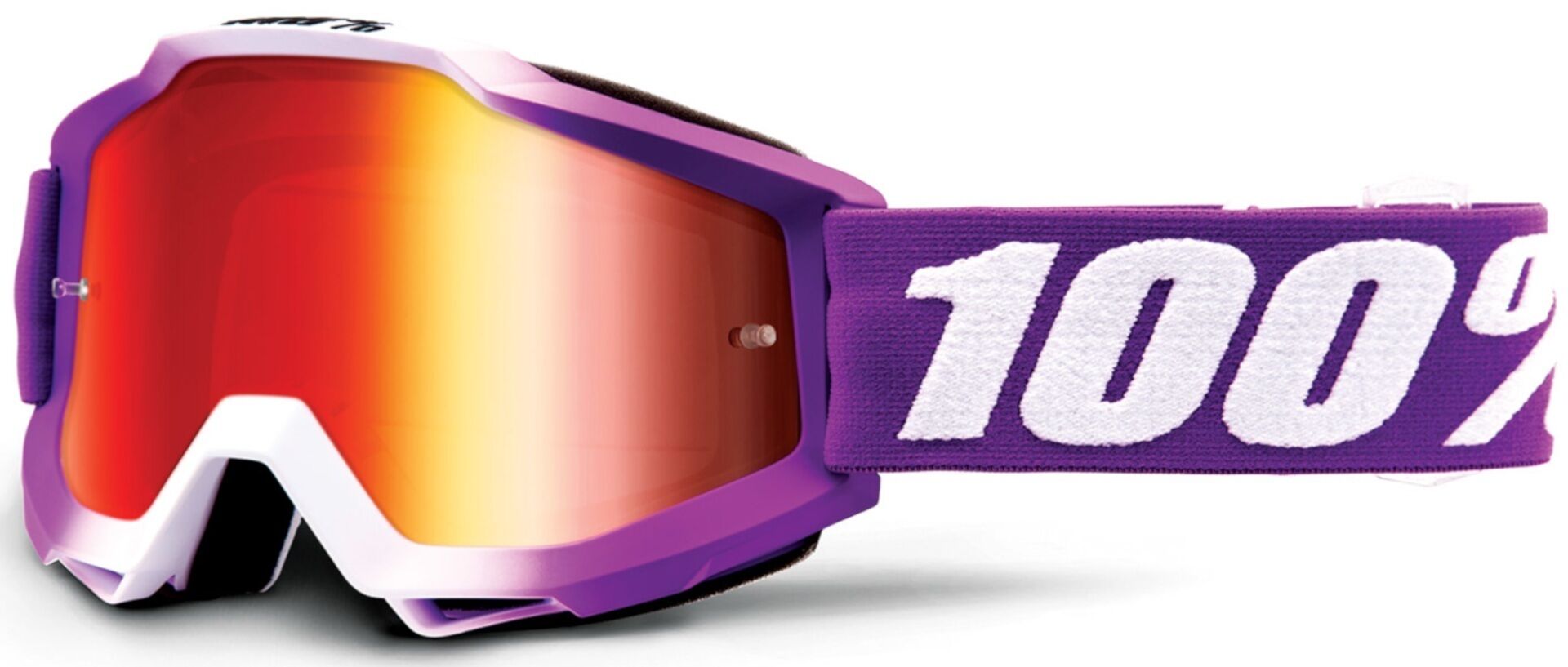 100% Accuri Extra Framboise Motocross Brille Einheitsgröße Weiss Lila