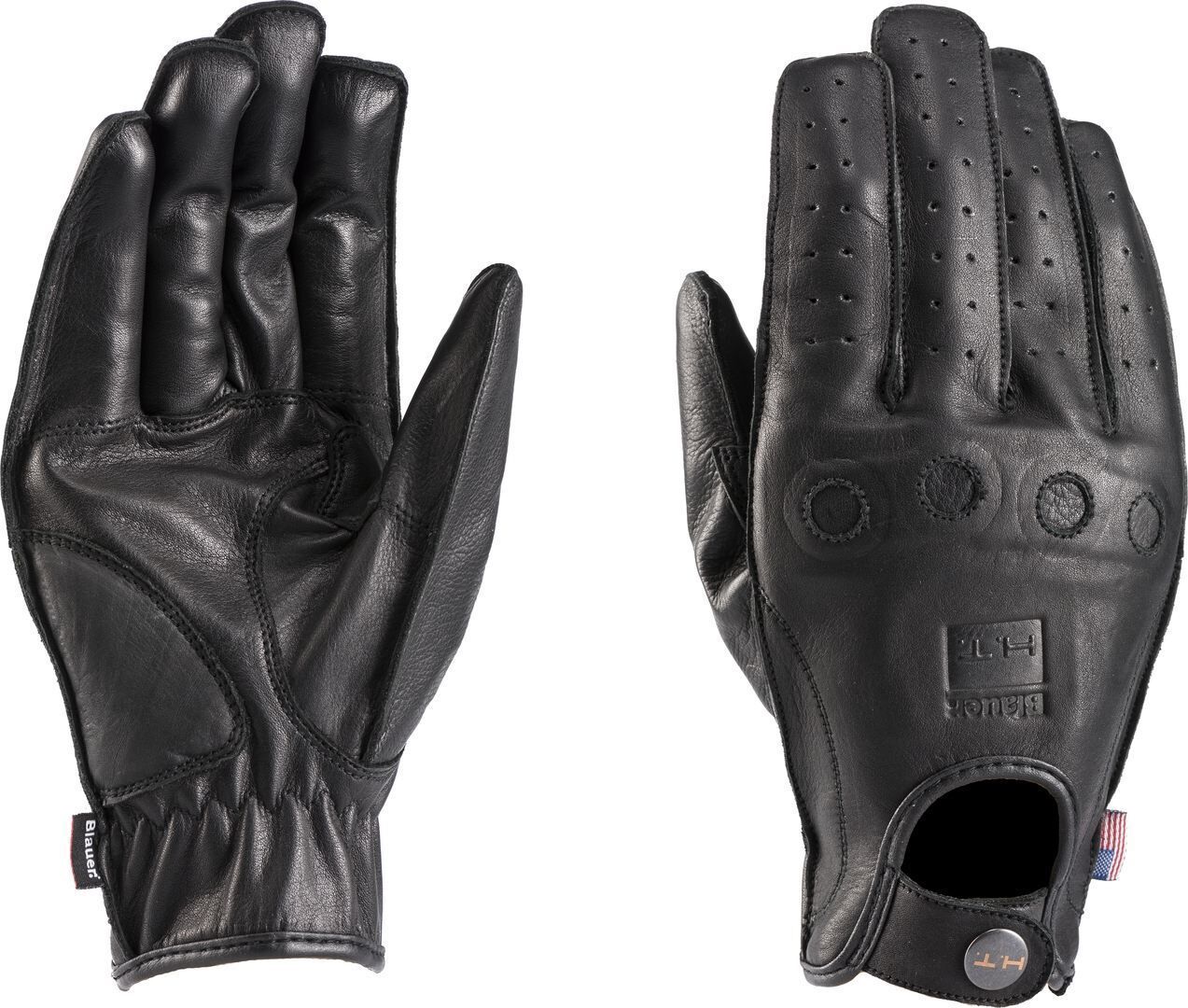 Blauer Routine Motorradhandschuhe XL Schwarz