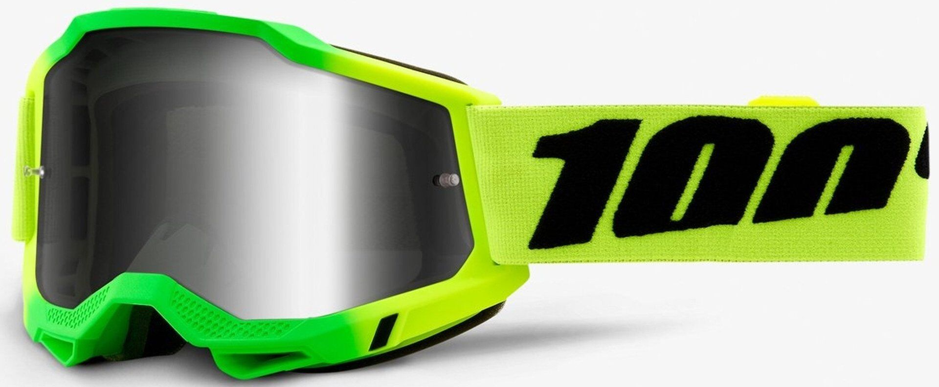 100% Accuri 2 Extra Travis Motocross Brille Einheitsgröße Grün Gelb