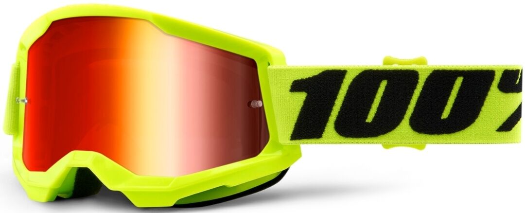100% Strata II Extra Motocross Brille Einheitsgröße Schwarz Gelb