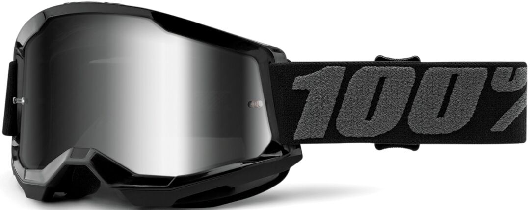 100% Strata II Extra Motocross Brille Einheitsgröße Schwarz Grau