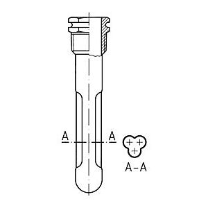 Afriso Profiltauchhülse 67335 TG 1/2 15 x 16 mm, Messing, Schaftlänge L1 100 mm