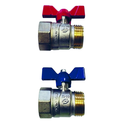 Purmo TempCo Kugelventilset FFJAMVNP44F44H5 1" IG x 1" AG flachdichtend, Durchgang, vernickelt Purmo TempCo Kugelventilset FFJAMVNP44F44H5 1" IG x 1" AG flachdichtend, Durchgang, vernickelt