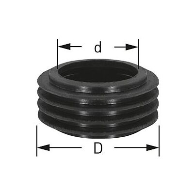ASW Stedo Euro-WC-Gummiverbinder - 55 mm, Rohr 38-45 mm, Schwarz ASW Stedo Euro-WC-Gummiverbinder - 55 mm, Rohr 38-45 mm, Schwarz