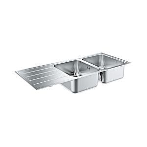 Grohe Einbauspüle 31588SD1 116x50cm, aufliegend oder flächenbündig, 2 Becken, Edelstahl