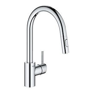 Grohe Concetto Spültisch-Einhebelmischer 31483002 chrom, schwenkbarer Rohrauslauf, herausziehbare Dual-Spülbrause