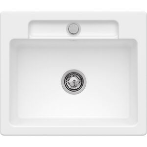 Villeroy und Boch Siluet Flächenbündige Spüle 33462FRW mit Ablaufgarnitur und Exzenterbetätigung, Stone White Villeroy und Boch Siluet Flächenbündige Spüle 33462FRW mit Ablaufgarnitur und Exzenterbetätigung, Stone White
