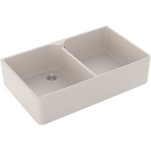 Villeroy und Boch Spülstein Doppelbecken 639001KR Ablaufgarnitur mit Handbetätigung, Crema Villeroy und Boch Spülstein Doppelbecken 639001KR Ablaufgarnitur mit Handbetätigung, Crema