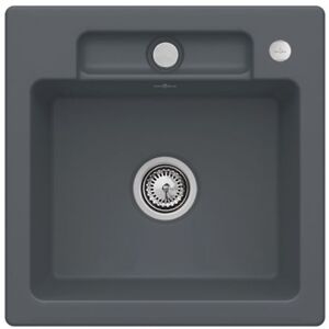 Villeroy und Boch Siluet Flächenbündige Spüle 33452Fi4 mit Ablaufgarnitur und Exzenterbetätigung, Graphite Villeroy und Boch Siluet Flächenbündige Spüle 33452Fi4 mit Ablaufgarnitur und Exzenterbetätigung, Graphite