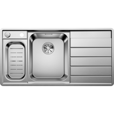 Blanco Axis iii 6 s-if Spüle 522105 100 x 51 cm, Edelstahl Seidenglanz, links, Ablauffernbedienung mit Drehbetätigung Blanco Axis iii 6 s-if Spüle 522105 100 x 51 cm, Edelstahl Seidenglanz, links, Ablauffernbedienung mit Drehbetätigung