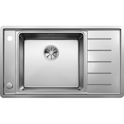 Blanco ANDANO XL 6 S-IF Compact Spüle 523002 86 x 50 cm, Edelstahl Seidenglanz, links, Ablauffernbedienung mit Drehbetätigung Blanco ANDANO XL 6 S-IF Compact Spüle 523002 86 x 50 cm, Edelstahl Seidenglanz, links, Ablauffernbedienung mit Drehbetätigung