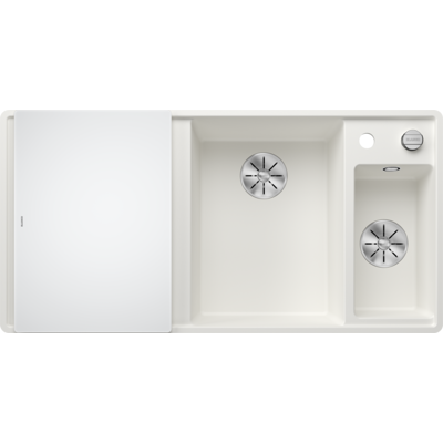 Blanco Axia iii s-f Spüle 523492 99x50cm, PuraDur weiß, rechts, mit Glasschneidbrett Blanco Axia iii s-f Spüle 523492 99x50cm, PuraDur weiß, rechts, mit Glasschneidbrett