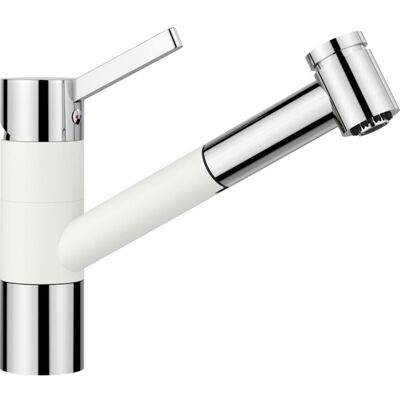 Blanco Tivo-s Küchenarmatur 517613 ausziehbar, SILGRANIT-Look silgranitweiß/chrom Blanco Tivo-s Küchenarmatur 517613 ausziehbar, SILGRANIT-Look silgranitweiß/chrom