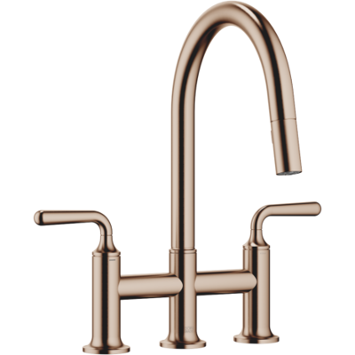 Dornbracht Dreiloch-Küchenarmatur 19870809-42 Pull-down mit Brausefunktion, Ausladung 240mm, bronze gebürstet Dornbracht Dreiloch-Küchenarmatur 19870809-42 Pull-down mit Brausefunktion, Ausladung 240mm, bronze gebürstet