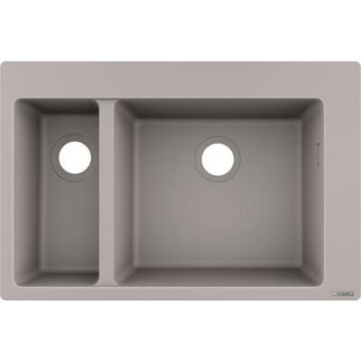 Hansgrohe Modell 43315380 - Doppelbecken Küchenspüle - Betongrau Hansgrohe Modell 43315380 - Doppelbecken Küchenspüle - Betongrau
