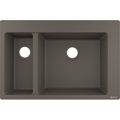 Hansgrohe S510-F635 Einbauspüle - 2 Becken - Steingrau Hansgrohe S510-F635 Einbauspüle - 2 Becken - Steingrau