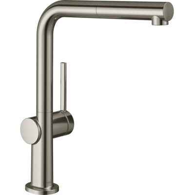 Hansgrohe Talis M54 Spültischarmatur 72845800 mit Ausziehauslauf, 1jet, 4,9 l/min, Edelstahl Finish Hansgrohe Talis M54 Spültischarmatur 72845800 mit Ausziehauslauf, 1jet, 4,9 l/min, Edelstahl Finish