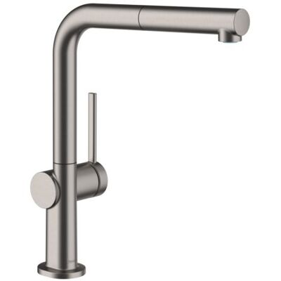 Hansgrohe Talis M54 Spültischarmatur 72845340 mit Ausziehauslauf, 1jet, 4,9 l/min, brushed black chrome Hansgrohe Talis M54 Spültischarmatur 72845340 mit Ausziehauslauf, 1jet, 4,9 l/min, brushed black chrome