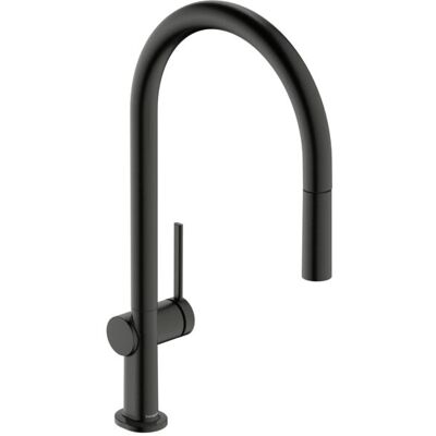 Hansgrohe Talis M54 Spültischarmatur 72802340 mit Ausziehauslauf, 1jet, brushed black chrome Hansgrohe Talis M54 Spültischarmatur 72802340 mit Ausziehauslauf, 1jet, brushed black chrome