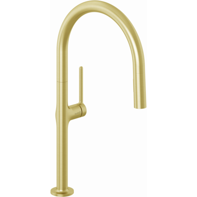 Kludi REEF Küchenarmatur 50851N075 herausziehbare Geschirrbrause, Brushed Gold Kludi REEF Küchenarmatur 50851N075 herausziehbare Geschirrbrause, Brushed Gold