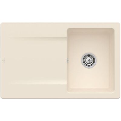 Villeroy und Boch Villeroy & Boch Siluet Einbauspüle 333401FU mit Ablaufgarnitur und Handbetätigung, Ivory Villeroy und Boch Villeroy & Boch Siluet Einbauspüle 333401FU mit Ablaufgarnitur und Handbetätigung, Ivory