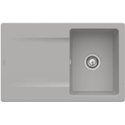 Villeroy und Boch Villeroy & Boch Siluet Einbauspüle 333401KD mit Ablaufgarnitur und Handbetätigung, Fossil Villeroy und Boch Villeroy & Boch Siluet Einbauspüle 333401KD mit Ablaufgarnitur und Handbetätigung, Fossil