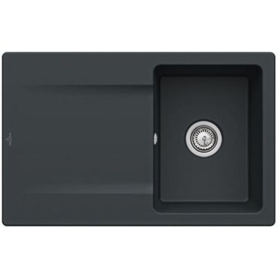 Villeroy und Boch Villeroy & Boch Siluet Einbauspüle 333401S5 mit Ablaufgarnitur und Handbetätigung, Ebony Villeroy und Boch Villeroy & Boch Siluet Einbauspüle 333401S5 mit Ablaufgarnitur und Handbetätigung, Ebony
