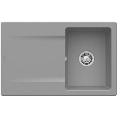 Villeroy und Boch Villeroy & Boch Siluet Einbauspüle 333401SL mit Ablaufgarnitur und Handbetätigung, Stone Villeroy und Boch Villeroy & Boch Siluet Einbauspüle 333401SL mit Ablaufgarnitur und Handbetätigung, Stone