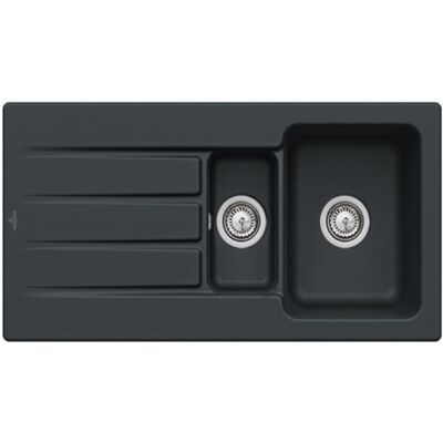 Villeroy und Boch Villeroy & Boch Architectura Einbauspüle 336501S5 mit Ablaufgarnitur und Handbetätigung, Ebony Villeroy und Boch Villeroy & Boch Architectura Einbauspüle 336501S5 mit Ablaufgarnitur und Handbetätigung, Ebony