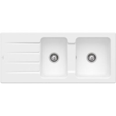 Villeroy & Boch Architectura Küchenspüle - Reversibel, Verschließbare Becken - Stone White Villeroy & Boch Architectura Küchenspüle - Reversibel, Verschließbare Becken - Stone White